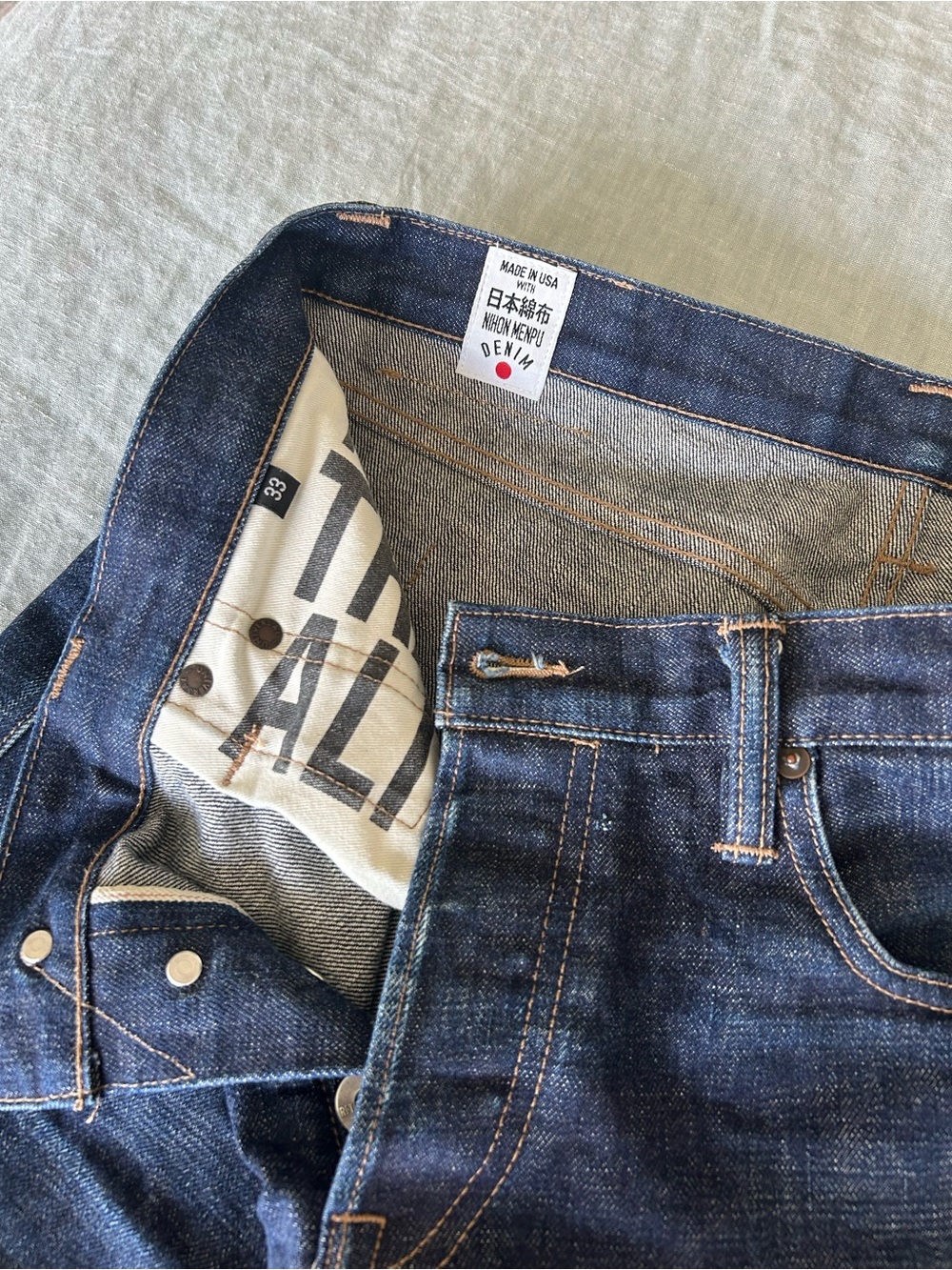 Rogue Territory Raw Japanese Denim Selvedge Made In USA Jeans 34x32 - Picture 2 of 10